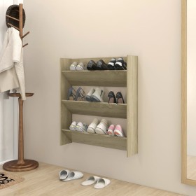 Zapatero de pared madera contrachapada roble Sonoma 80x18x90