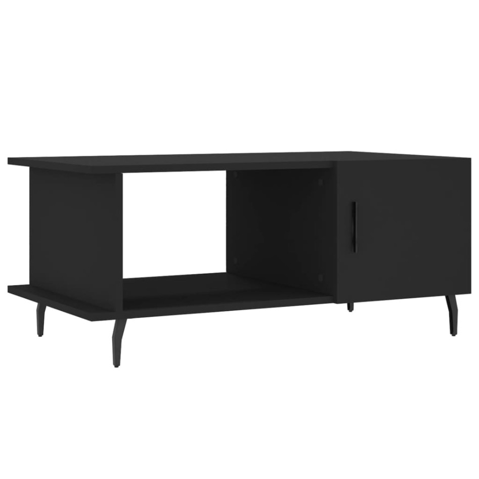 Mesa de centro madera contrachapada negro 90x50x40
