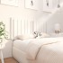 Cabecero de cama madera maciza de pino blanco 125,5x4x100