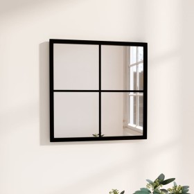Espejo de pared metal negro 40x40