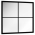 Espejo de pared metal negro 40x40