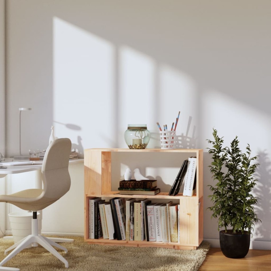 Estantería/divisor de espacios madera maciza pino 80x25x70