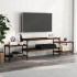 Mueble para TV madera contrachapada roble marrón 197x35x52