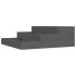Jardinera de madera maciza de pino gris 78x78x27
