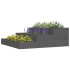 Jardinera de madera maciza de pino gris 78x78x27