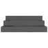 Jardinera de madera maciza de pino gris 78x78x27