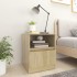 Mesita de noche madera contrachapada roble Sonoma 40x40x50