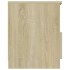 Mesita de noche madera contrachapada roble Sonoma 40x40x50