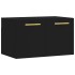 Armario de pared madera de ingeniería negro 60x36,5x35