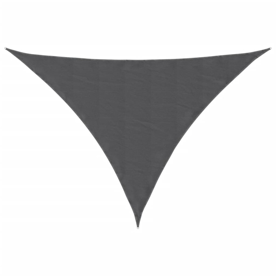 Toldo vela triangular tela Oxford gris antracita 3,5x3,5x4,9