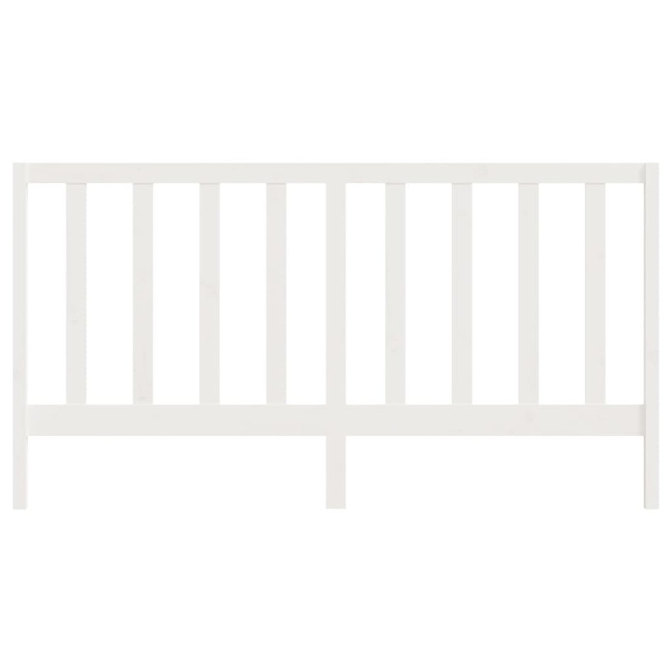 Cabecero de cama madera maciza de pino blanco 206x4x100