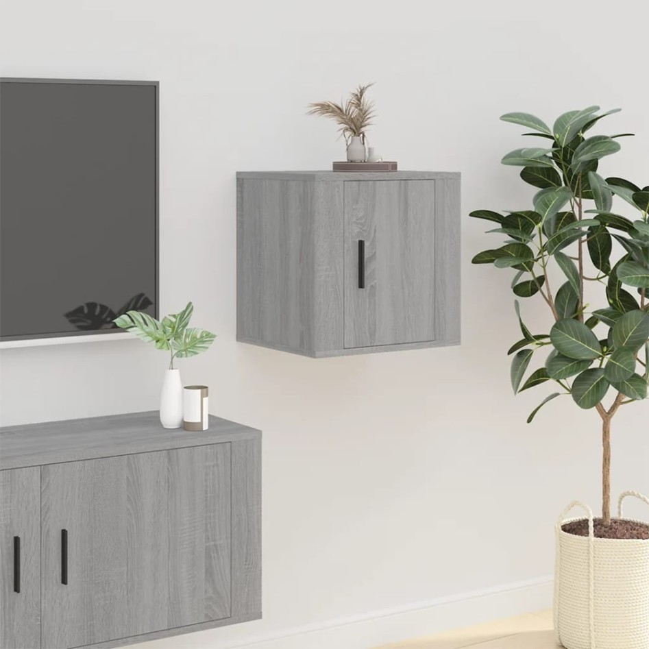 Mueble para TV de pared gris Sonoma 40x34,5x40
