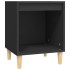 Mesita de noche madera contrachapada negro 40x35x50