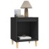 Mesita de noche madera contrachapada negro 40x35x50
