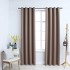 Cortinas opacas con anillas de metal 2 pzs gris topo 140x225