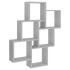 Estante cubo de pared contrachapado gris hormigón 78x15x93