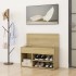 Banco zapatero madera contrachapada roble Sonoma 80x30x45