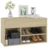 Banco zapatero madera contrachapada roble Sonoma 80x30x45