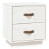 Mesita de noche madera maciza de pino blanco 40x34x45