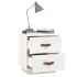 Mesita de noche madera maciza de pino blanco 40x34x45