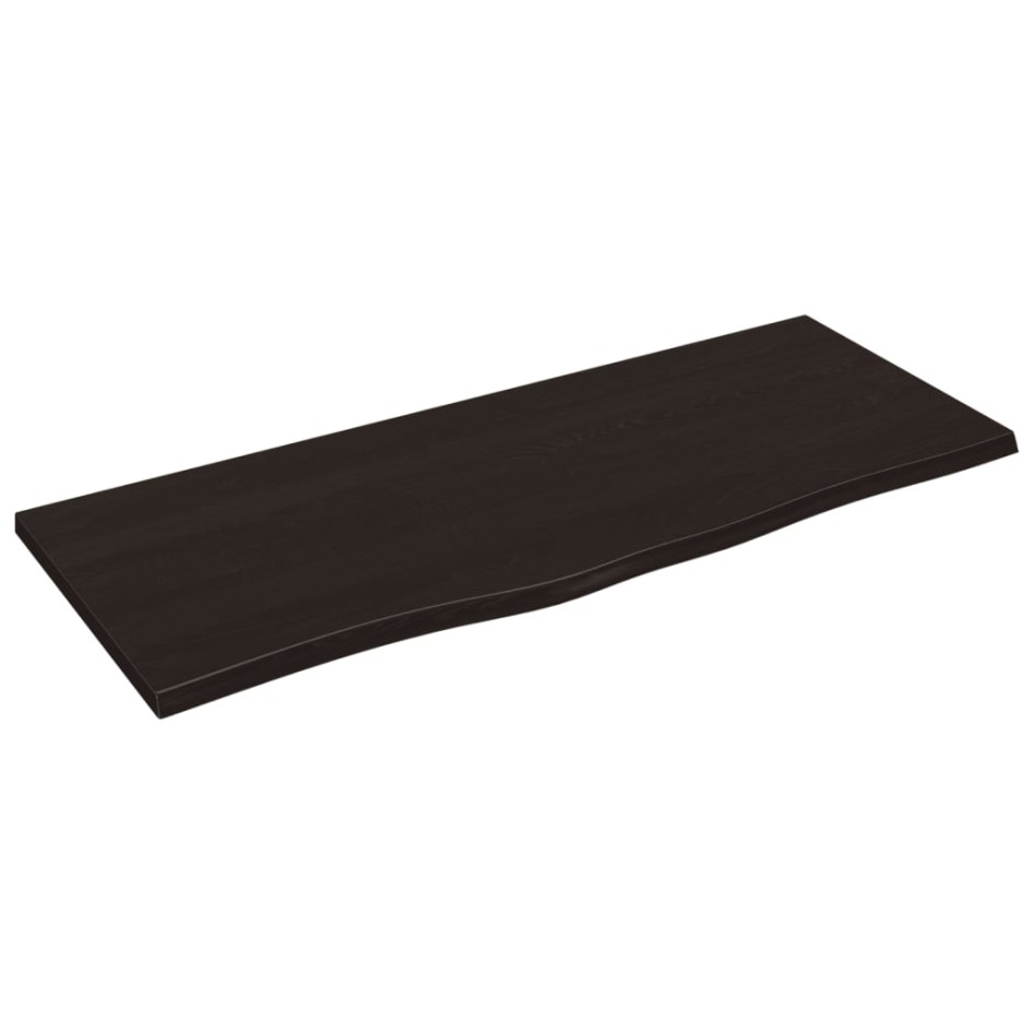 Estante de pared madera roble tratada marrón oscuro 100x40x2