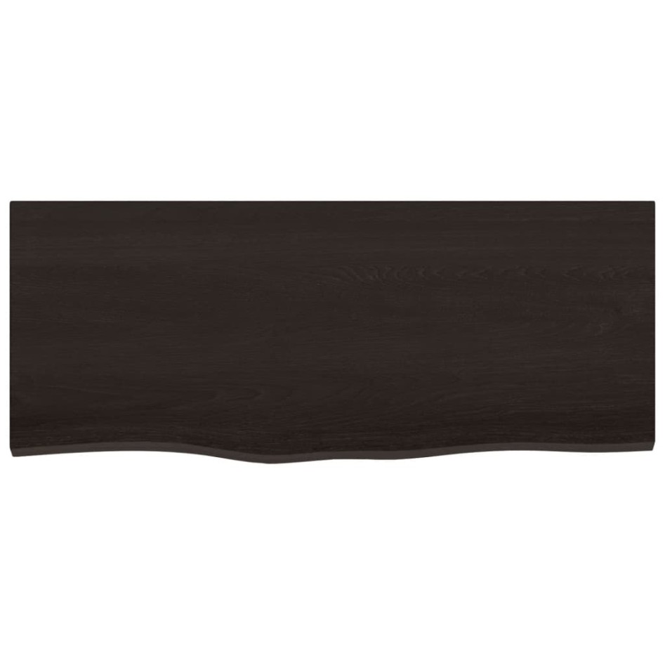 Estante de pared madera roble tratada marrón oscuro 100x40x2