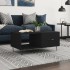 Mesa de centro madera contrachapada negro 90x50x40