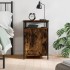 Mesita de noche madera contrachapada roble ahumado 40x42x60