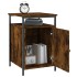 Mesita de noche madera contrachapada roble ahumado 40x42x60