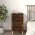 Mesita de noche color roble ahumado 40x35x70