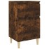Mesita de noche color roble ahumado 40x35x70