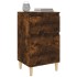 Mesita de noche color roble ahumado 40x35x70
