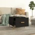 Mesa de centro madera contrachapada negro 50x50x40
