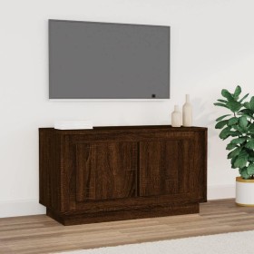 Mueble para TV madera contrachapada roble marrón 80x35x45