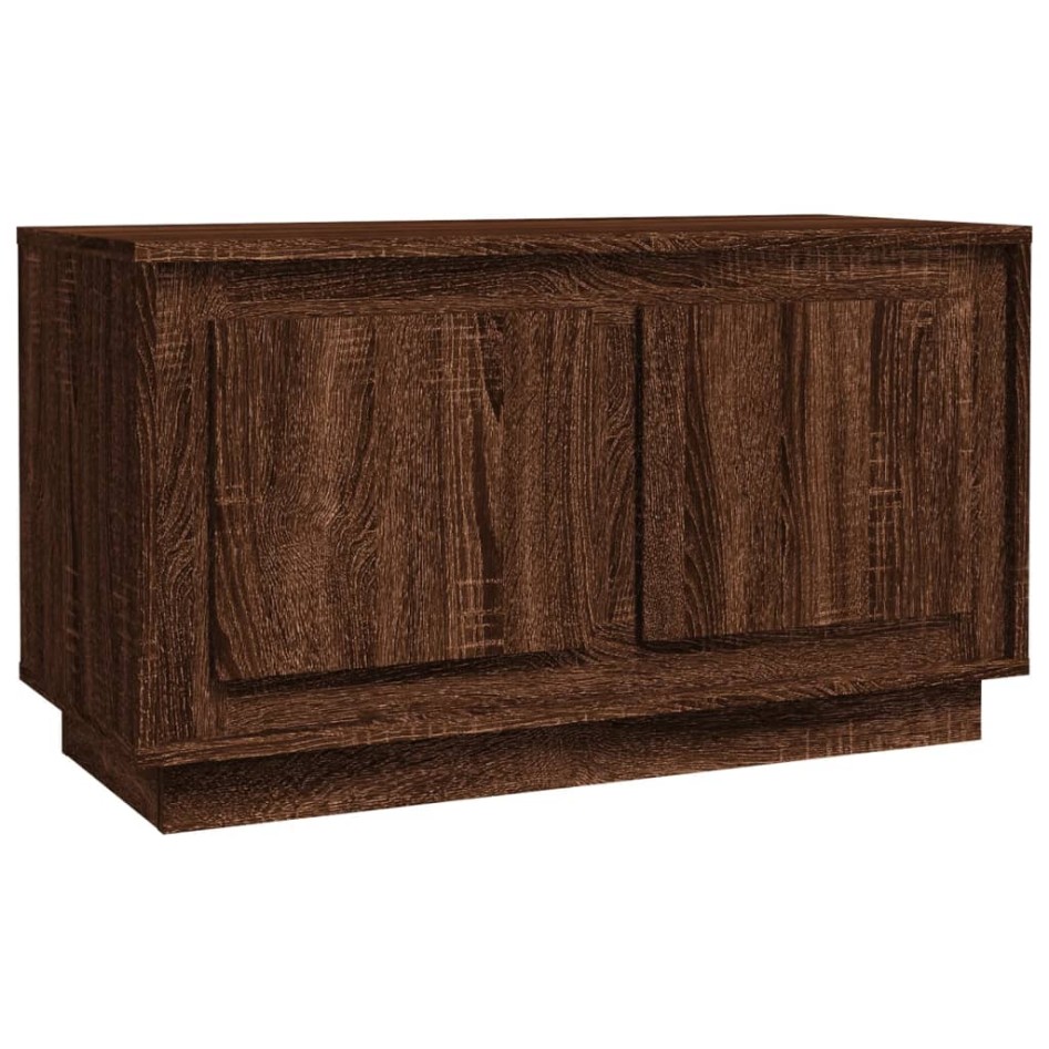 Mueble para TV madera contrachapada roble marrón 80x35x45