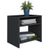 Mesita de noche madera contrachapada negro 40x30x40