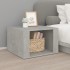 Mesita de noche madera contrachapada gris hormigón 57x55x36