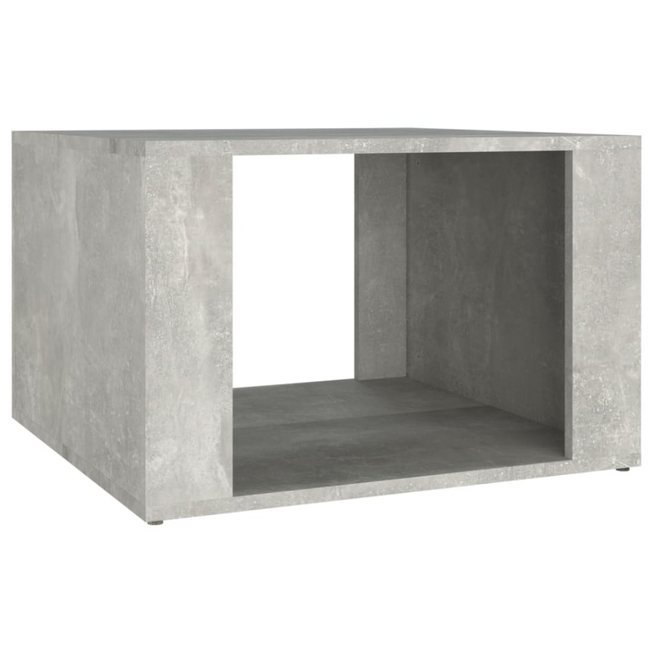 Mesita de noche madera contrachapada gris hormigón 57x55x36