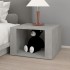 Mesita de noche madera contrachapada gris hormigón 57x55x36