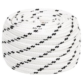 Cuerda para barco trenzada poliéster blanco 18 mmx25
