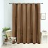 Cortina opaca con anillas de metal terciopelo beige 290x245