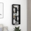 Estante de pared madera contrachapada negro 36x16x90 cm