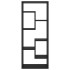 Estante de pared madera contrachapada negro 36x16x90