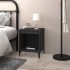 Mesita de noche negro 40x35x50