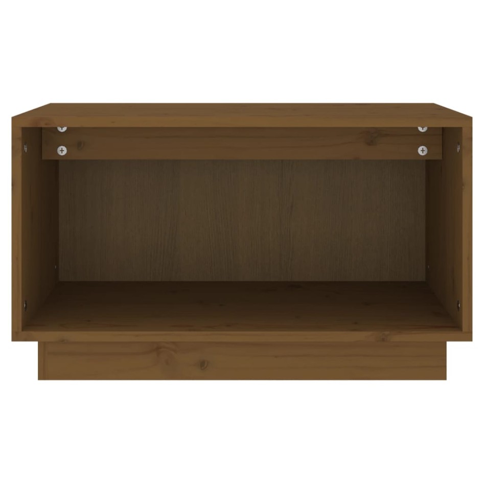 Mueble de TV madera maciza de pino marrón miel 60x35x35