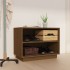 Armario zapatero madera maciza de pino marrón miel 60x34x45