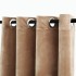 Cortinas opacas con anillas 2 uds terciopelo beige 140x225