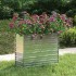 Arriate de acero galvanizado plateado 100x40x77