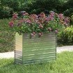 Arriate de acero galvanizado plateado 100x40x77 cm