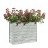Arriate de acero galvanizado plateado 100x40x77